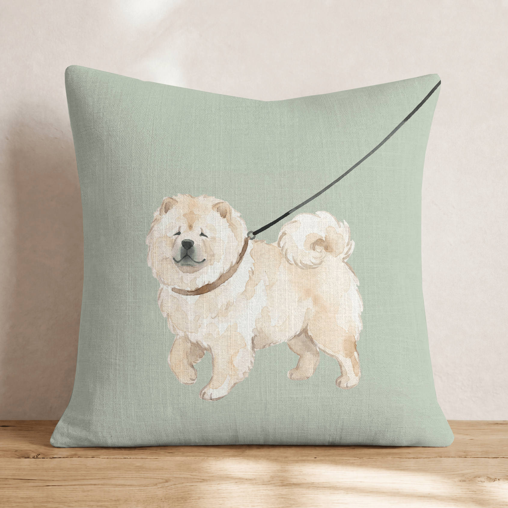 Chow Chow Walk Throw Pillow - Hillcroft Home