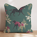 Christmas Black Lab Throw Pillow - Hillcroft Home