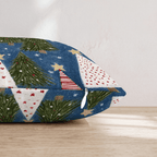 Christmas Blue Fir Throw Pillow - Hillcroft Home