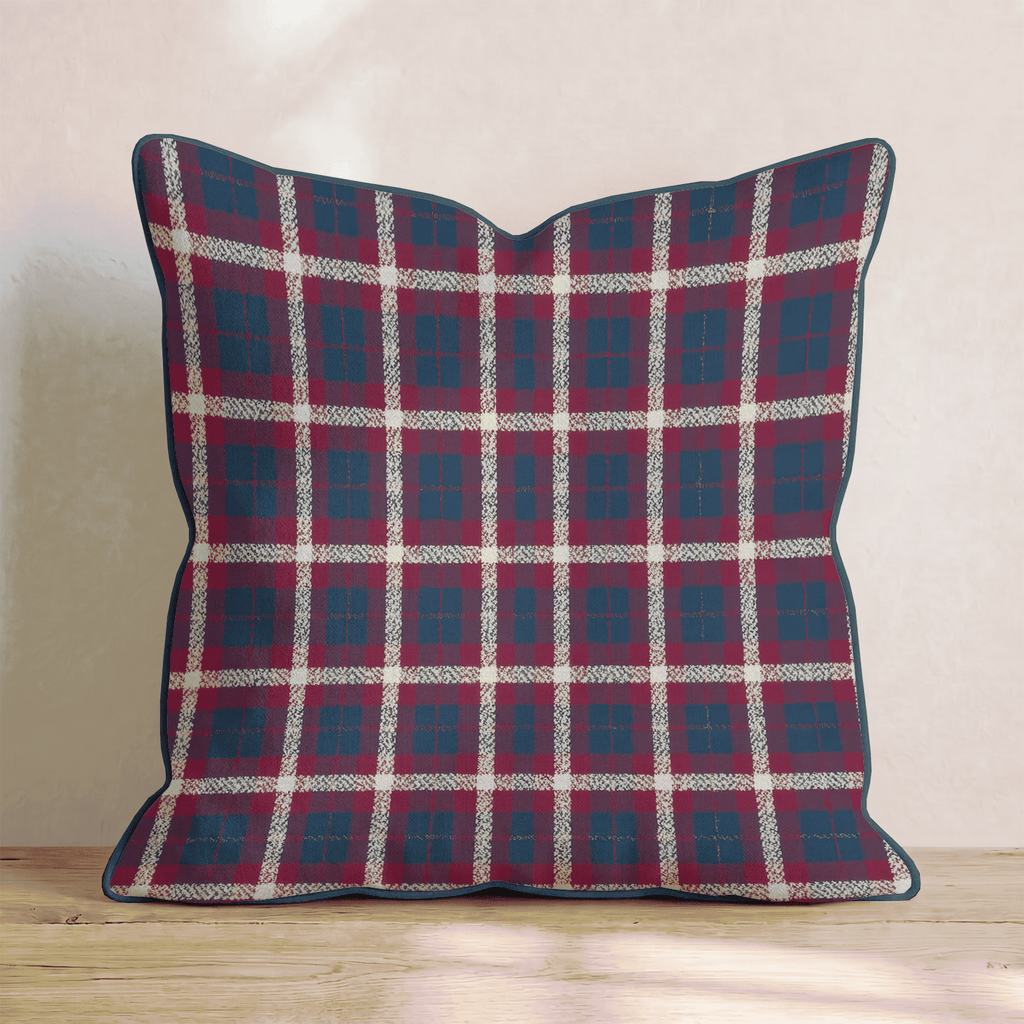 Christmas Blue Picnic Throw Pillow - Hillcroft Home