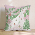 Christmas Bookshop Facade Throw Pillow - Hillcroft Home