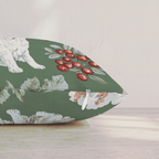 Christmas Botanical Golden Throw Pillow throw pillow - Hillcroft Home