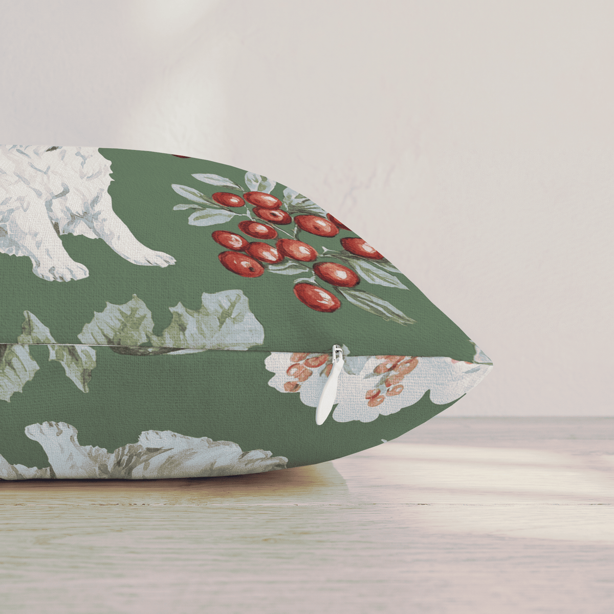 Christmas Botanical Golden Throw Pillow throw pillow - Hillcroft Home