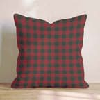 Christmas Carol Check Throw Pillow - Hillcroft Home