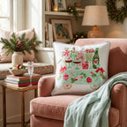 Christmas Cocktails Throw Pillow throw pillow - Hillcroft Home