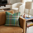 Christmas Day Plaid Throw Pillow - Hillcroft Home