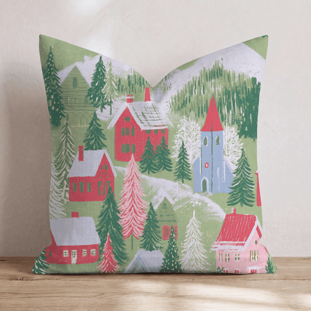 Christmas Hills Throw Pillow - Hillcroft Home
