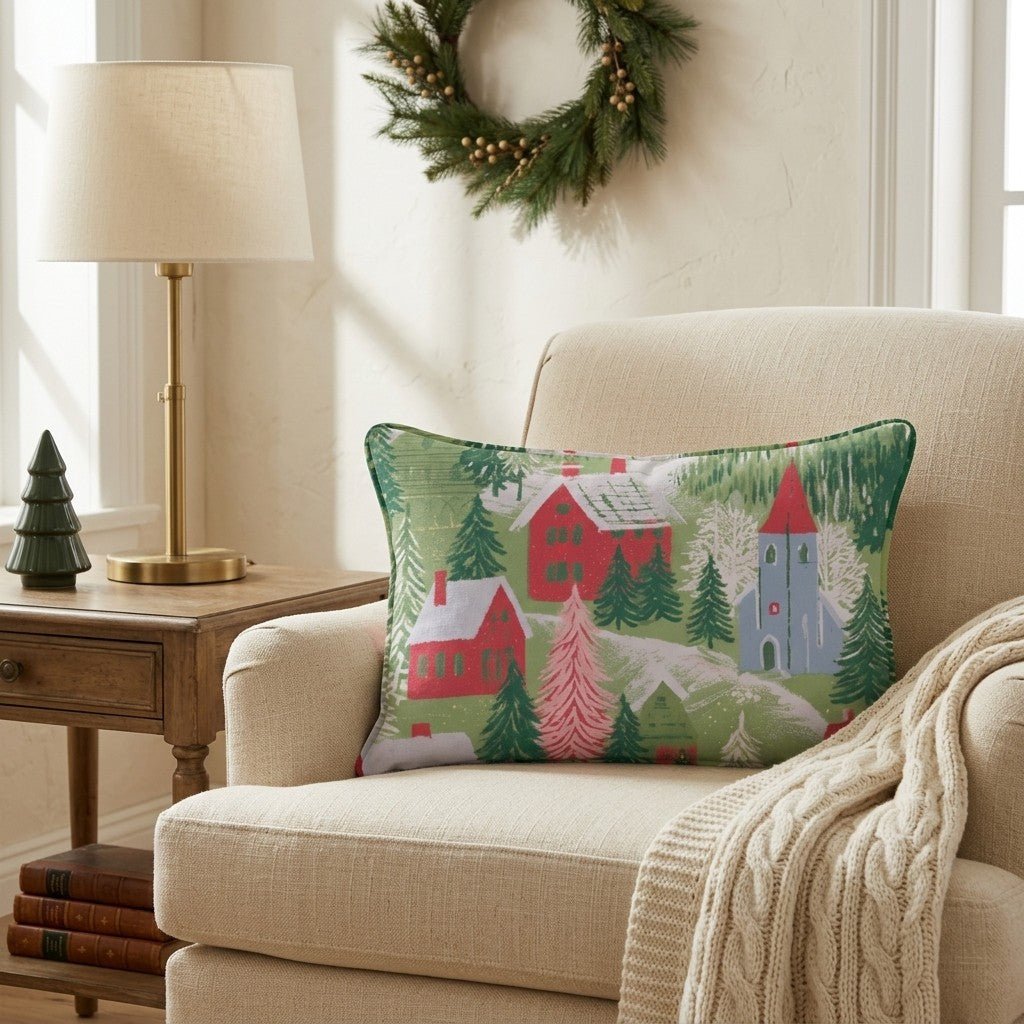 Christmas Hills Throw Pillow - Hillcroft Home