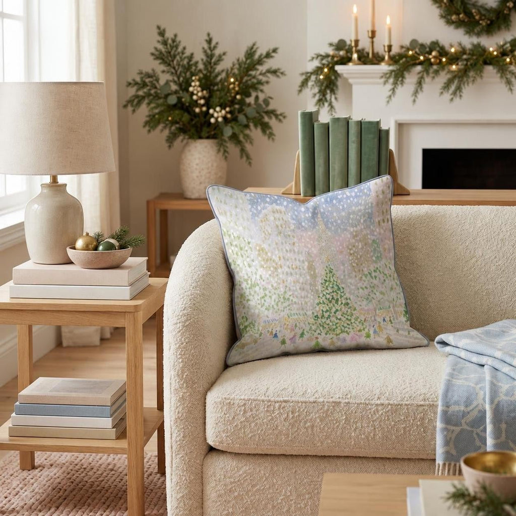 Christmas in the City Throw Pillow throw pillow - Hillcroft Home