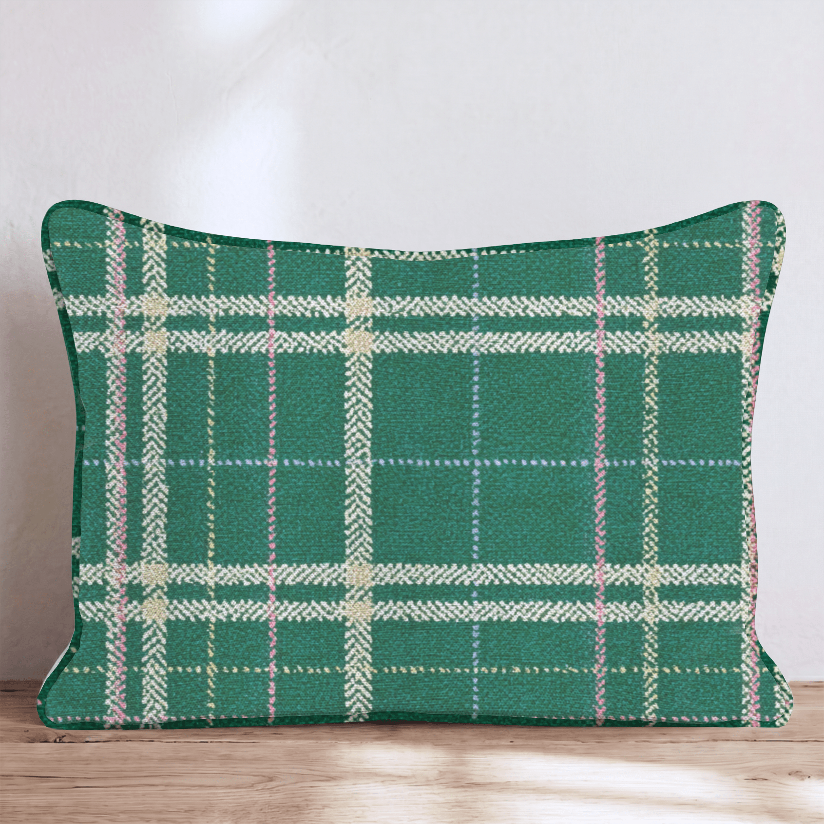 Christmas Morning Plaid Throw Pillow - Hillcroft Home