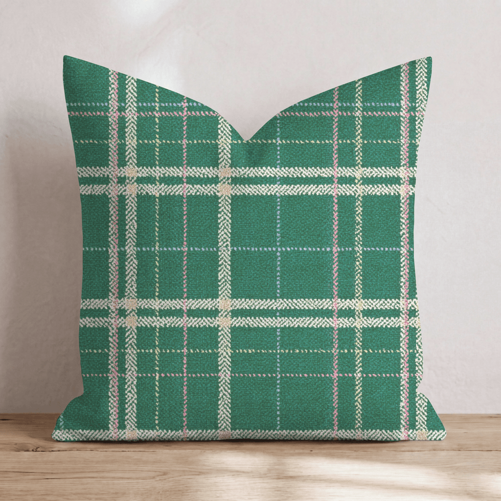 Christmas Morning Plaid Throw Pillow - Hillcroft Home