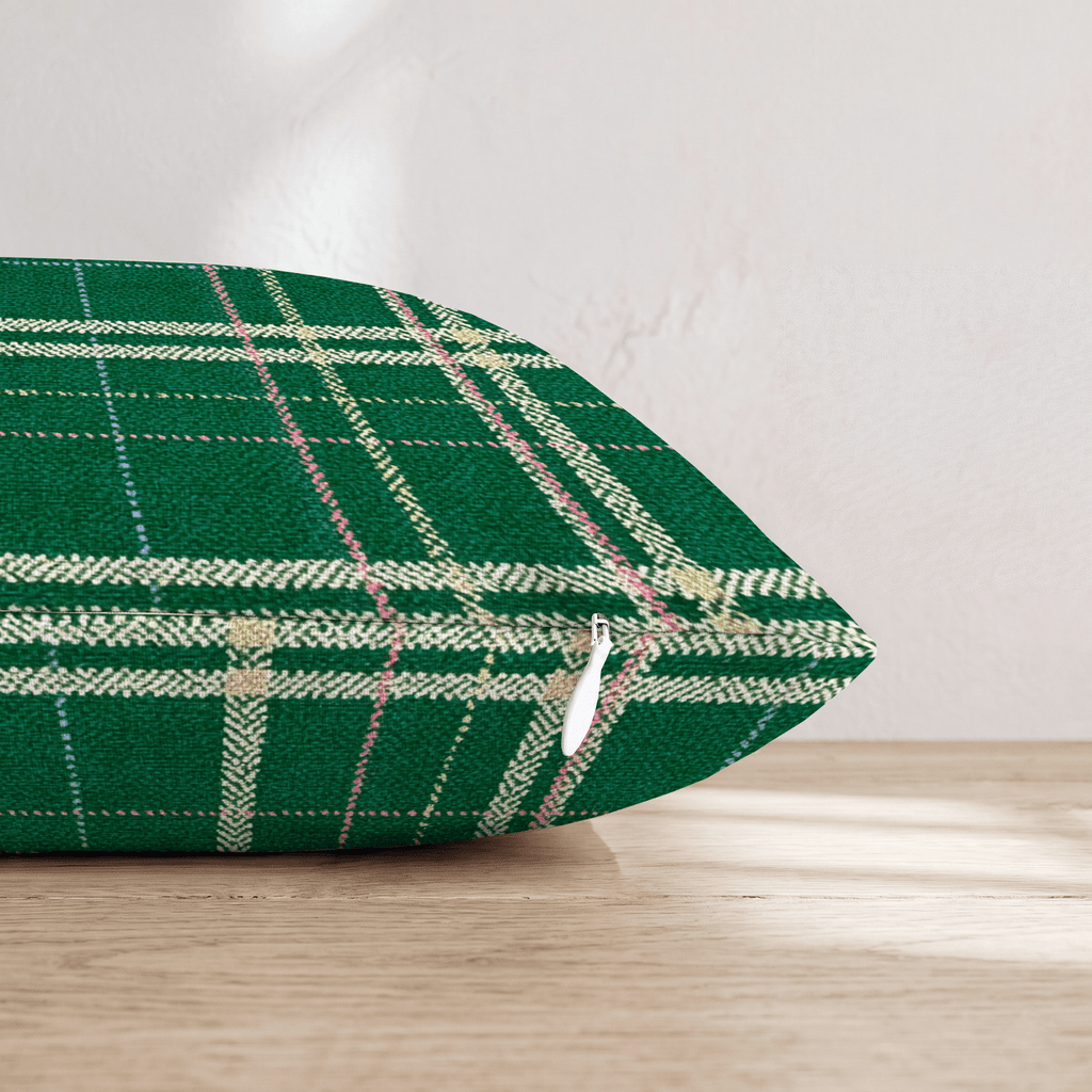 Christmas Morning Plaid Throw Pillow - Hillcroft Home