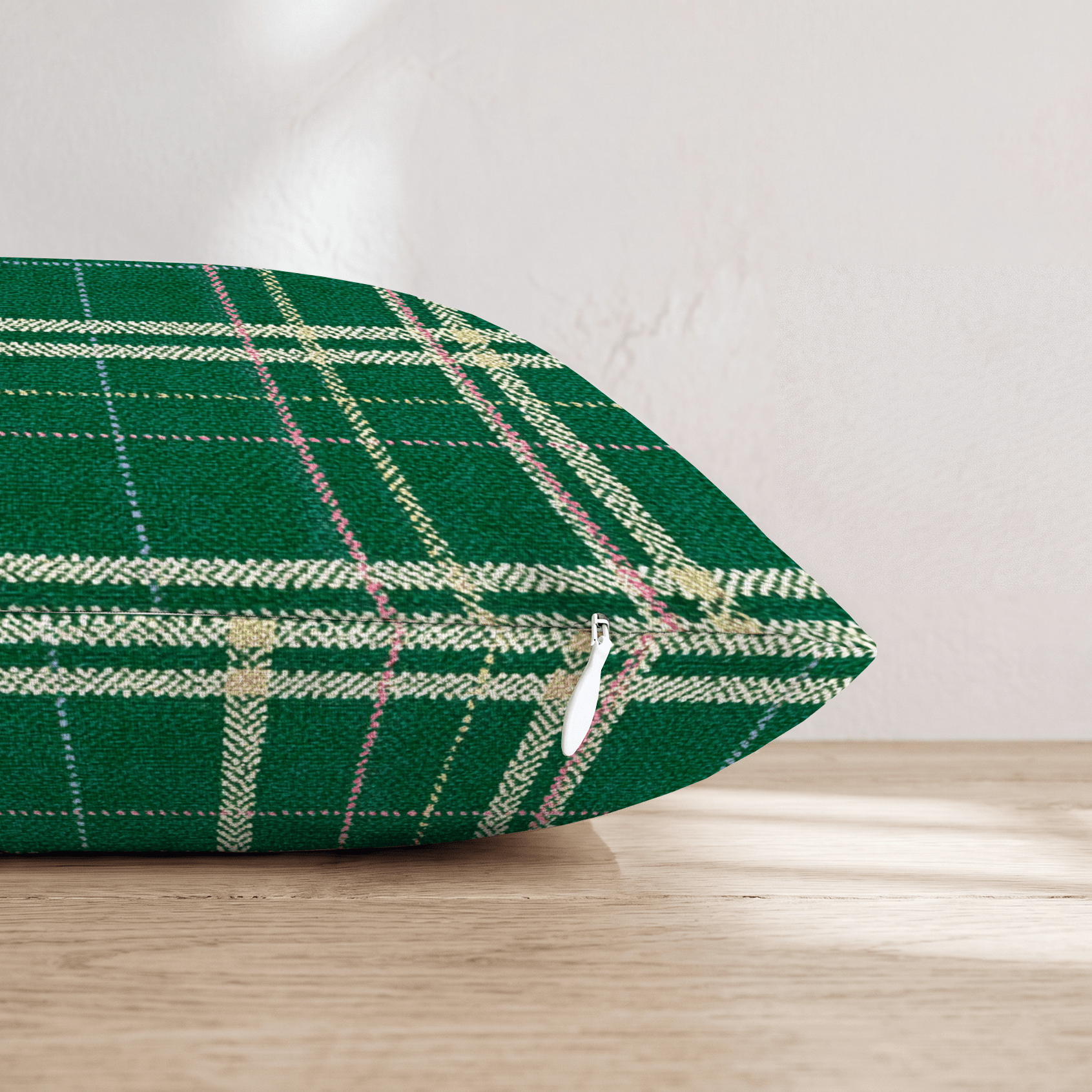 Christmas Morning Plaid Throw Pillow - Hillcroft Home