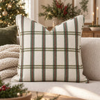 Christmas Morning Windowpane Throw Pillow throw pillow - Hillcroft Home