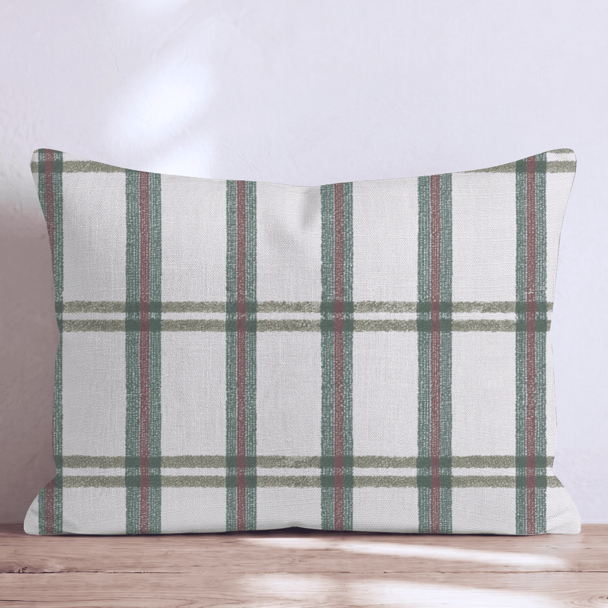 Christmas Morning Windowpane Throw Pillow throw pillow - Hillcroft Home