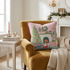Christmas Parlor Throw Pillow - Hillcroft Home