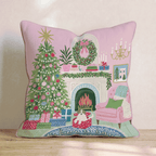 Christmas Parlor Throw Pillow - Hillcroft Home