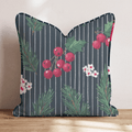 Christmas Pinstripes Throw Pillow - Hillcroft Home