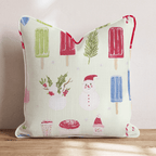Christmas Popsicles Throw Pillow - Hillcroft Home