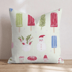 Christmas Popsicles Throw Pillow - Hillcroft Home