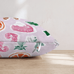 Christmas Sticker Pink Throw Pillow - Hillcroft Home