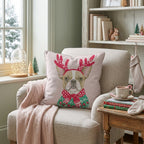 Christmas Sweater French Bulldog Throw Pillow - Hillcroft Home
