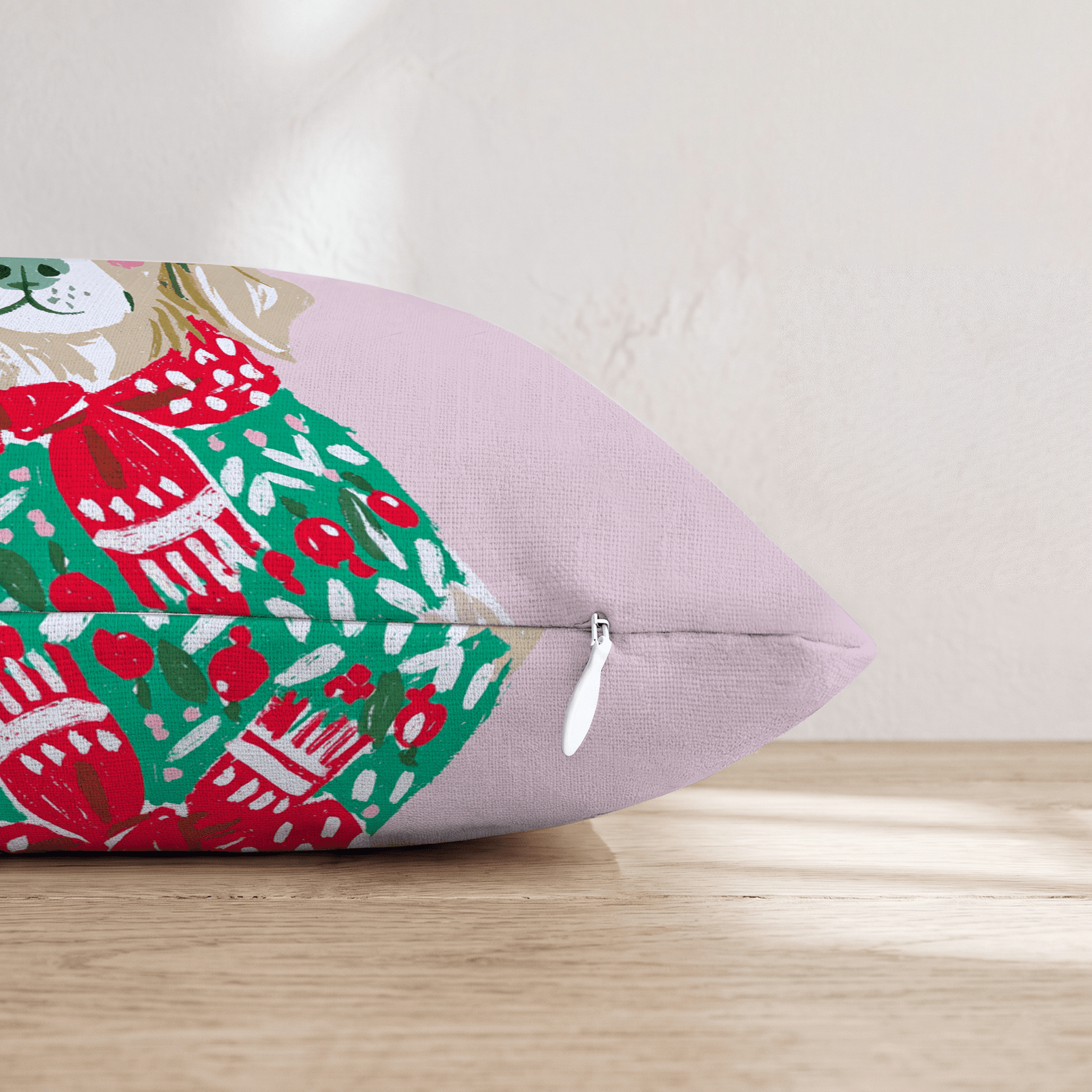Christmas Sweater Golden Throw Pillow - Hillcroft Home