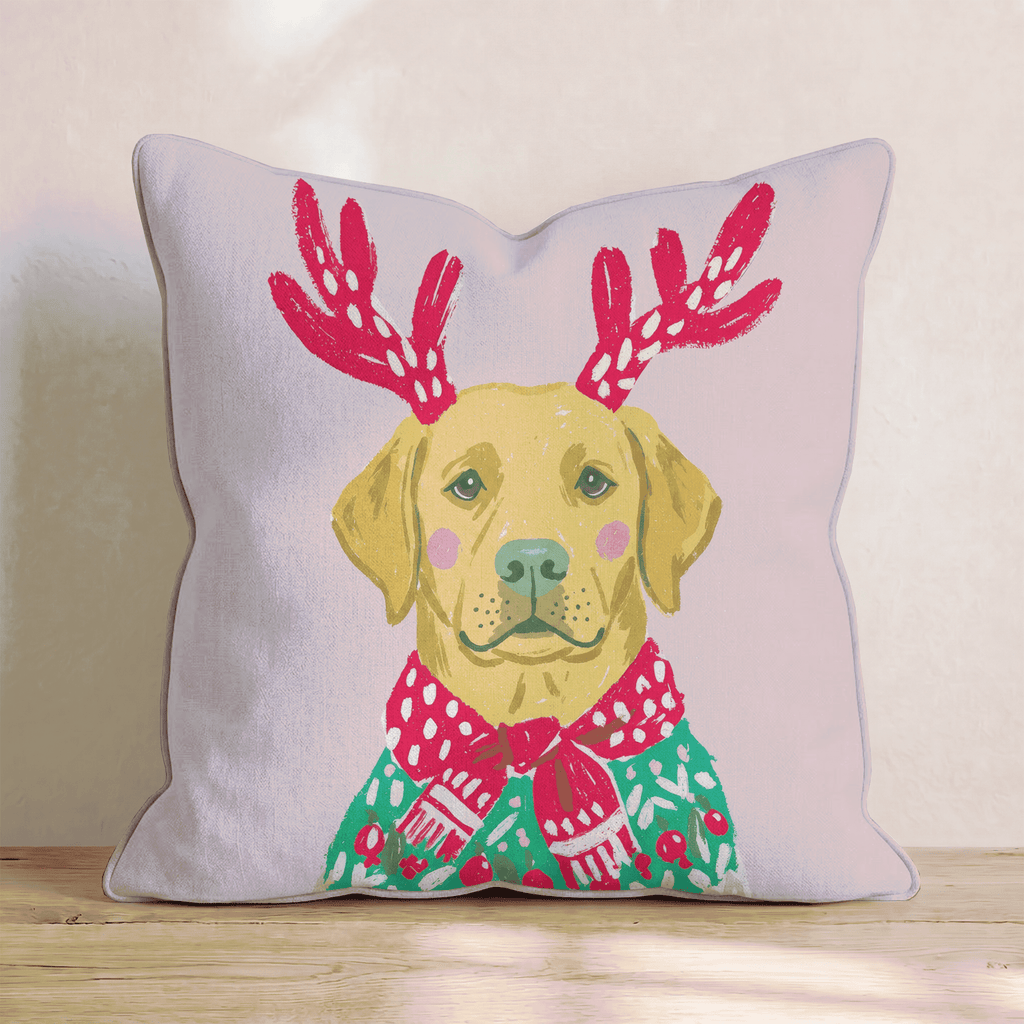 Christmas Sweater Labrador Retriever Throw Pillow - Hillcroft Home
