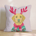 Christmas Sweater Labrador Retriever Throw Pillow - Hillcroft Home