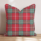 Christmas Tartan Throw Pillow - Hillcroft Home