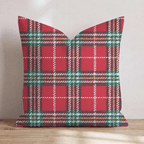 Christmas Tartan Throw Pillow - Hillcroft Home