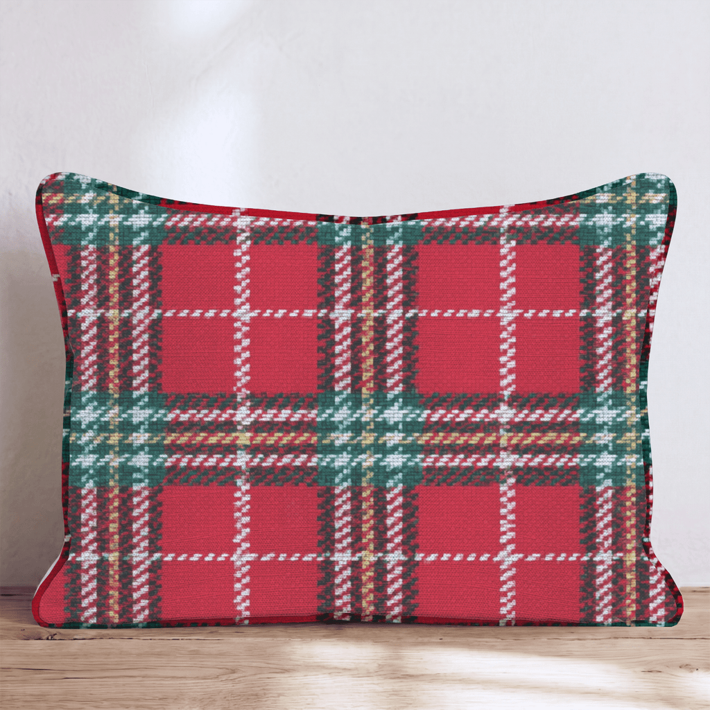Christmas Tartan Throw Pillow - Hillcroft Home