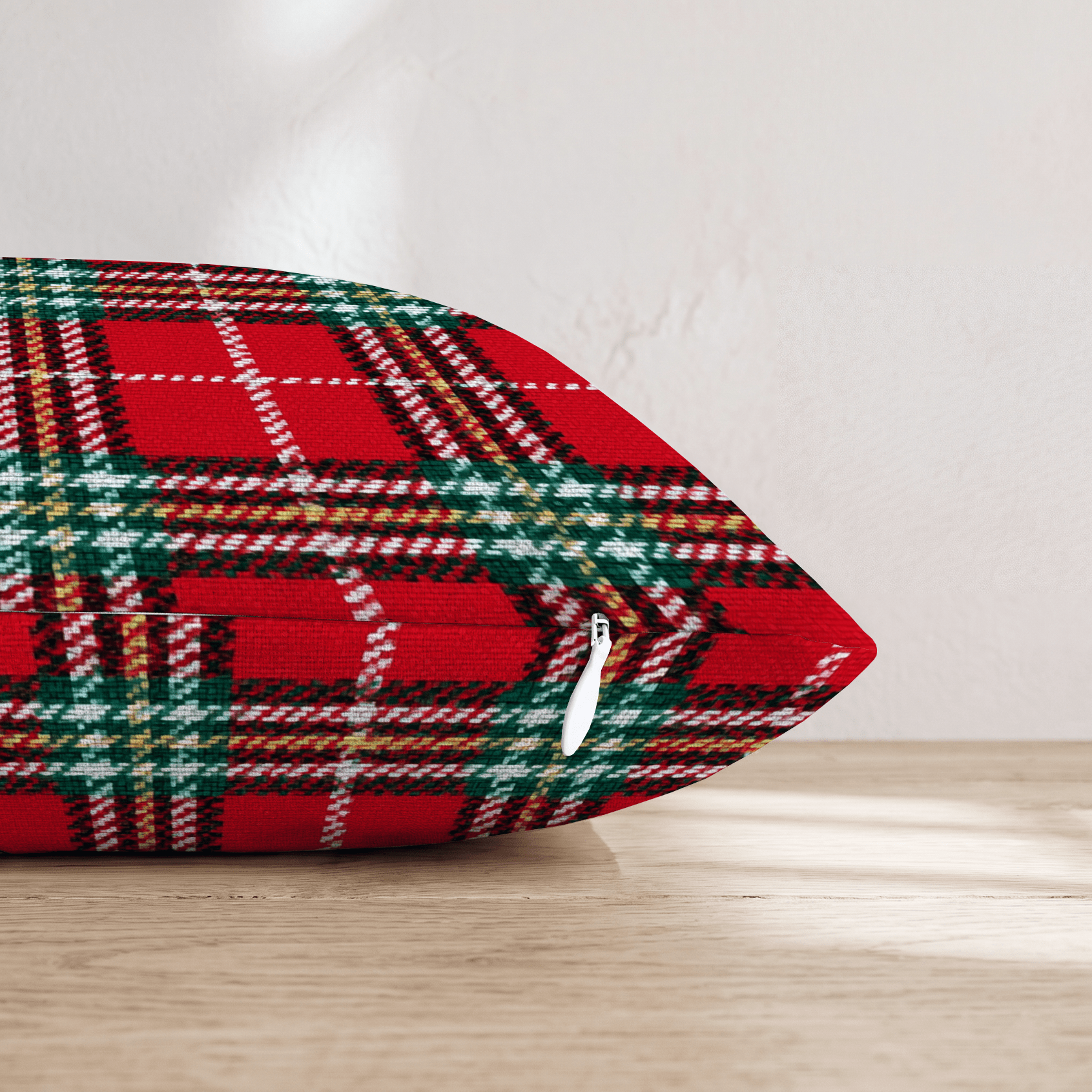 Christmas Tartan Throw Pillow - Hillcroft Home