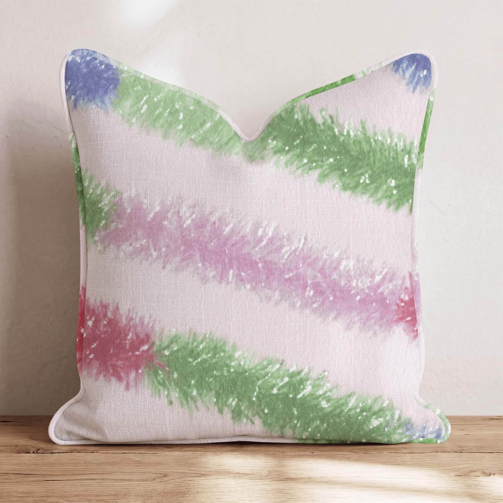 Christmas Tinsel Throw Pillow - Hillcroft Home