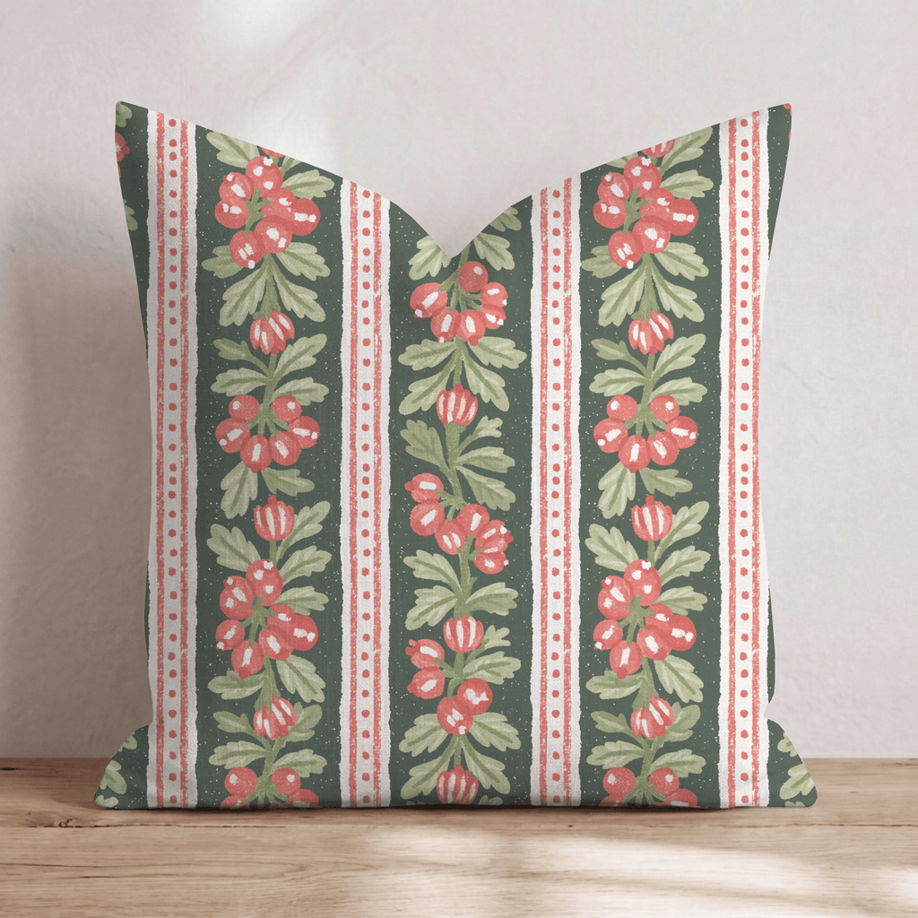 Christmas Trimmings Throw Pillow throw pillow - Hillcroft Home