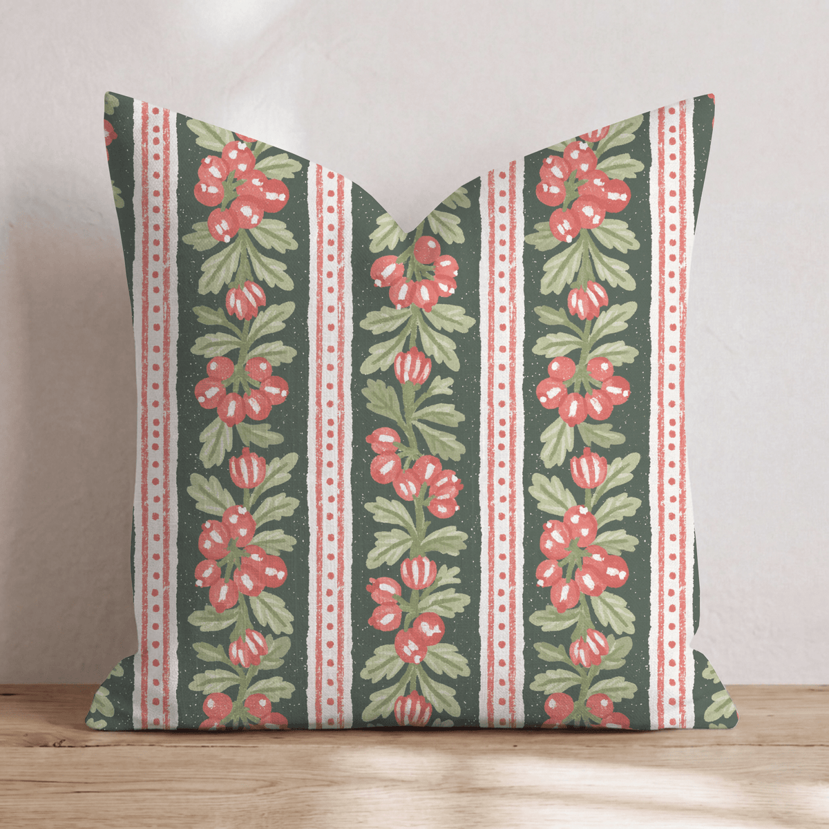 Christmas Trimmings Throw Pillow throw pillow - Hillcroft Home