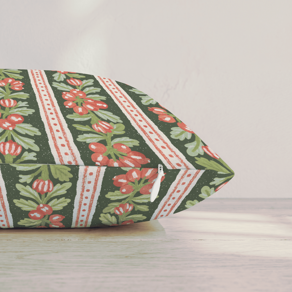 Christmas Trimmings Throw Pillow throw pillow - Hillcroft Home