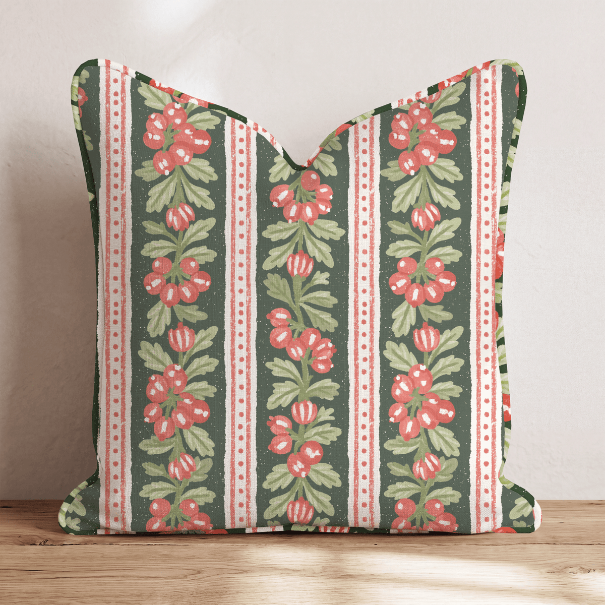 Christmas Trimmings Throw Pillow throw pillow - Hillcroft Home
