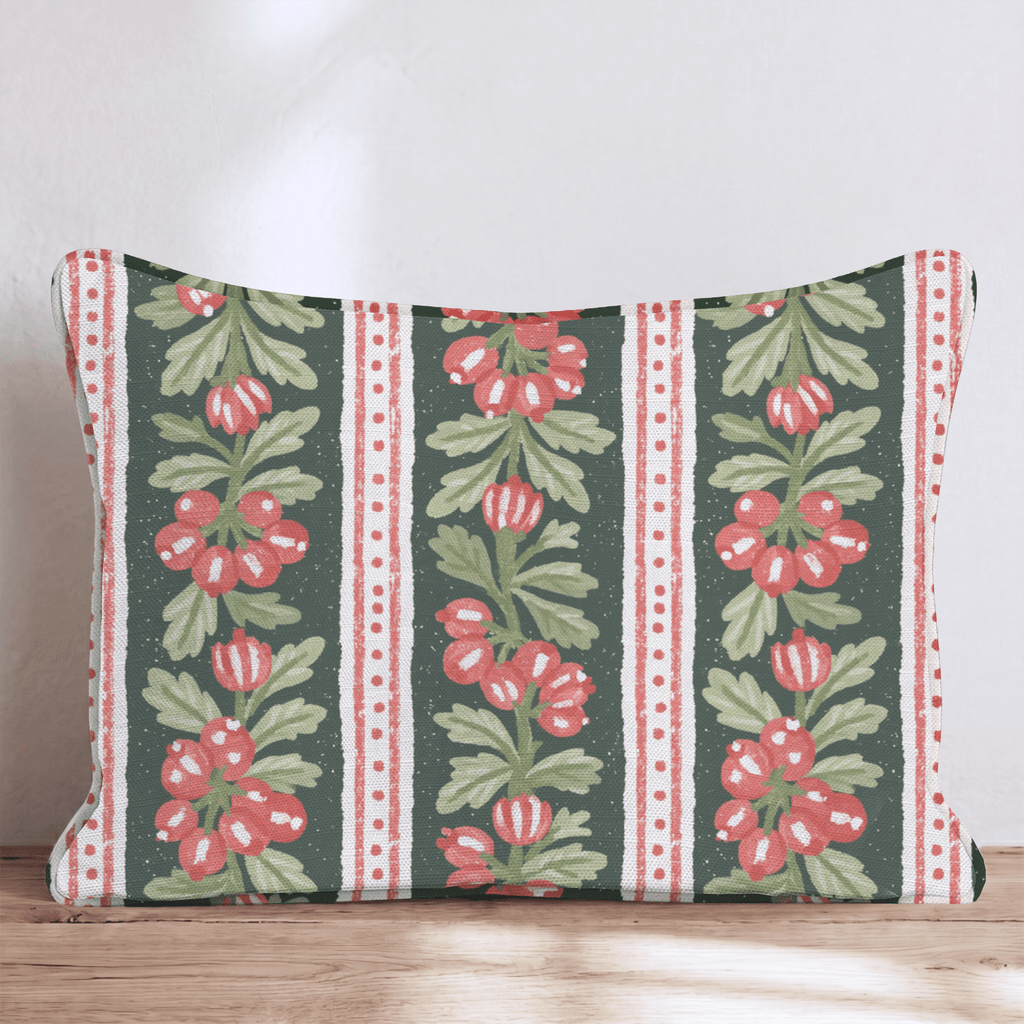 Christmas Trimmings Throw Pillow throw pillow - Hillcroft Home