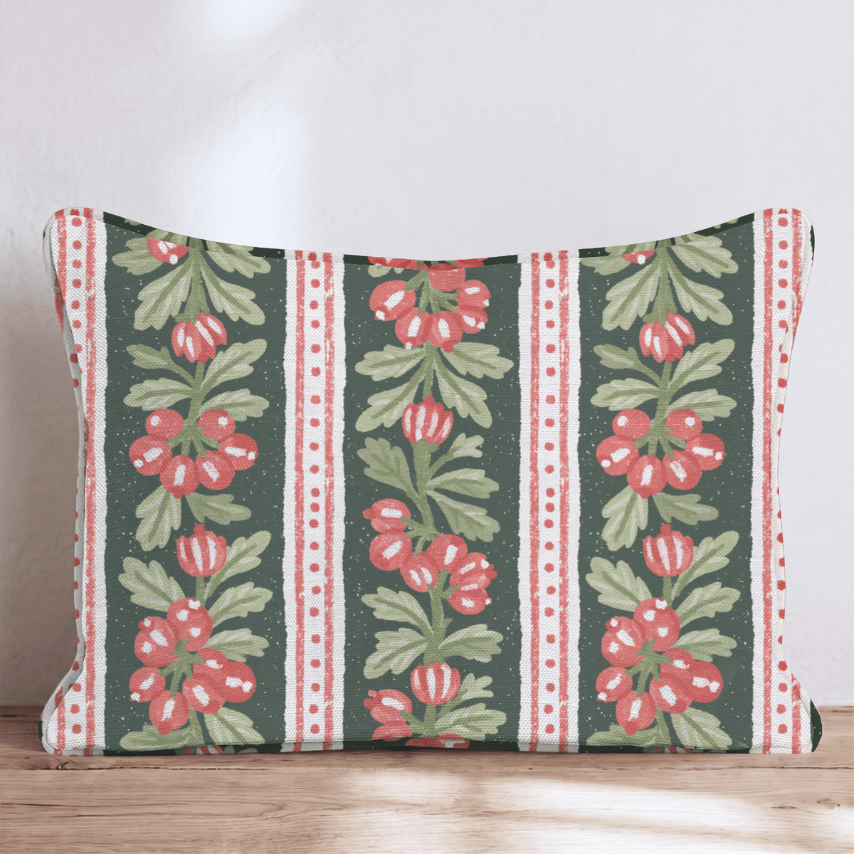 Christmas Trimmings Throw Pillow throw pillow - Hillcroft Home