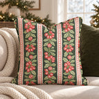 Christmas Trimmings Throw Pillow throw pillow - Hillcroft Home