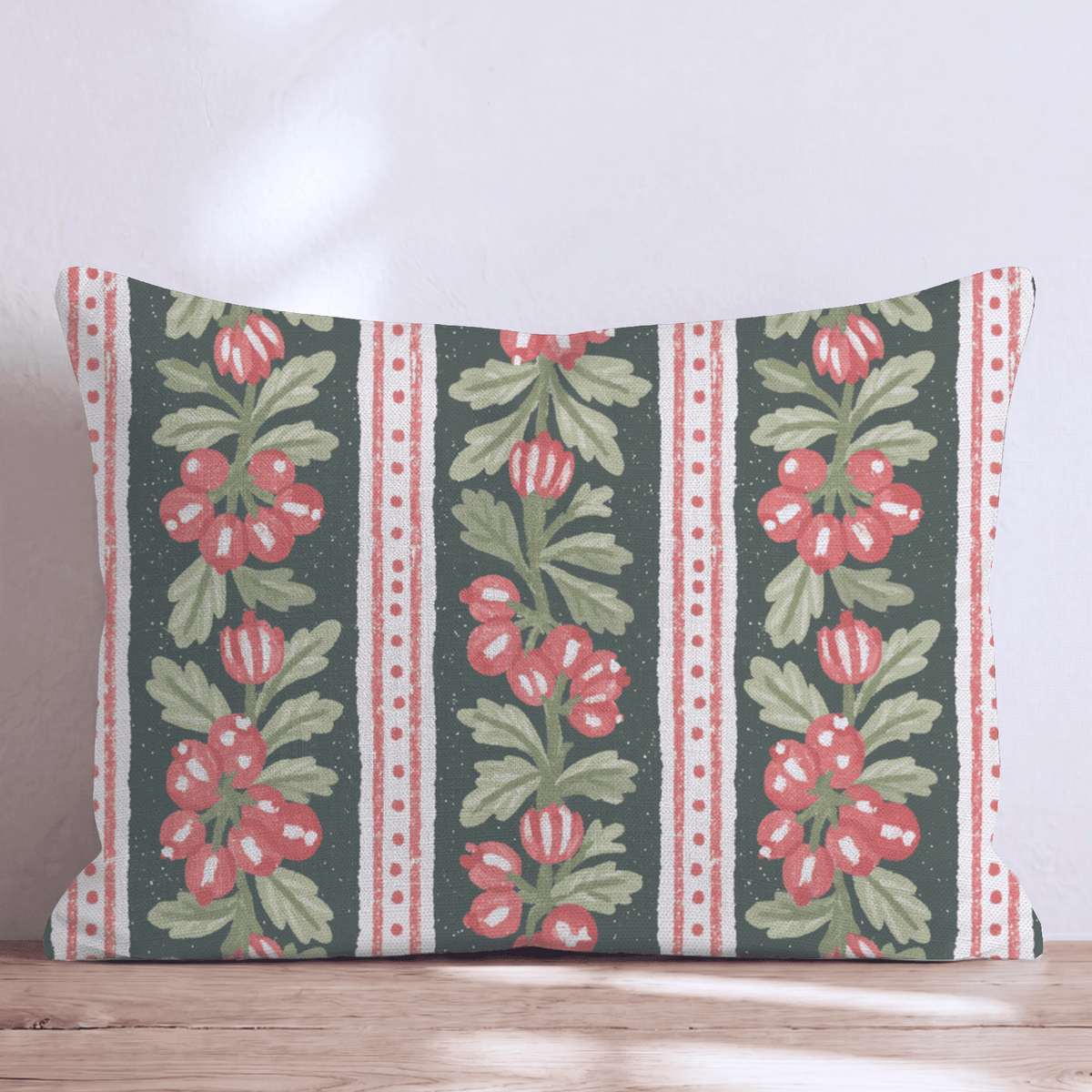 Christmas Trimmings Throw Pillow throw pillow - Hillcroft Home