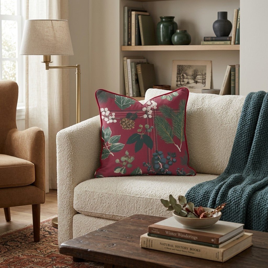 Christmas Trunk Throw Pillow - Hillcroft Home