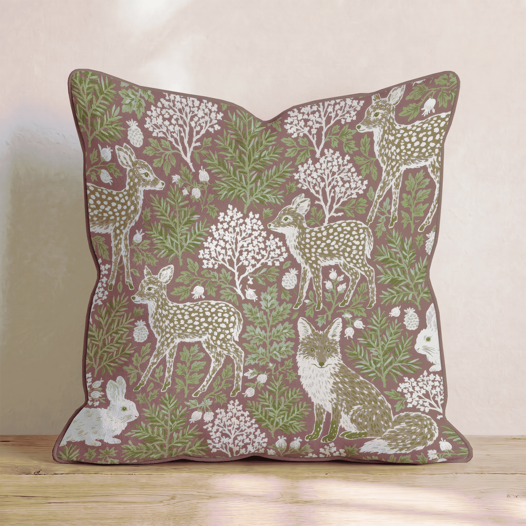 Christmas Woodland Throw Pillow - Hillcroft Home