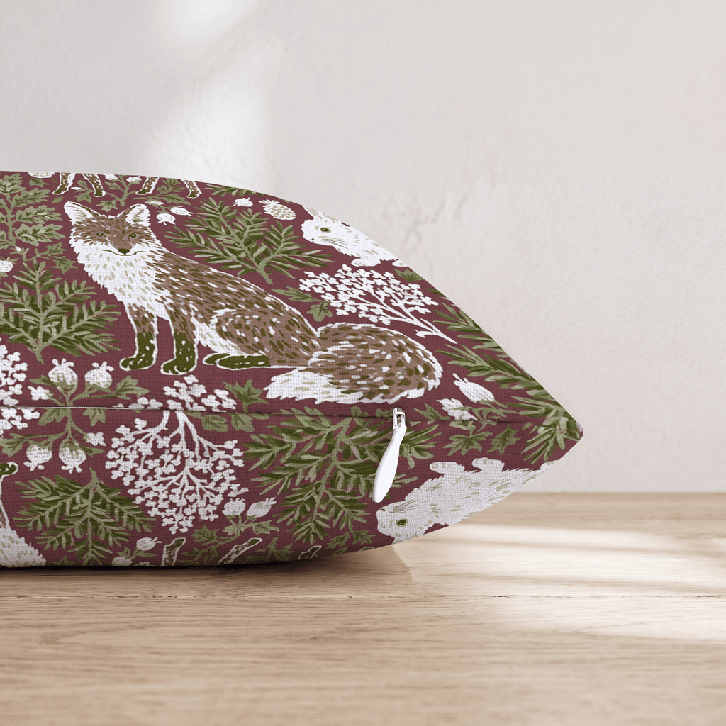 Christmas Woodland Throw Pillow - Hillcroft Home