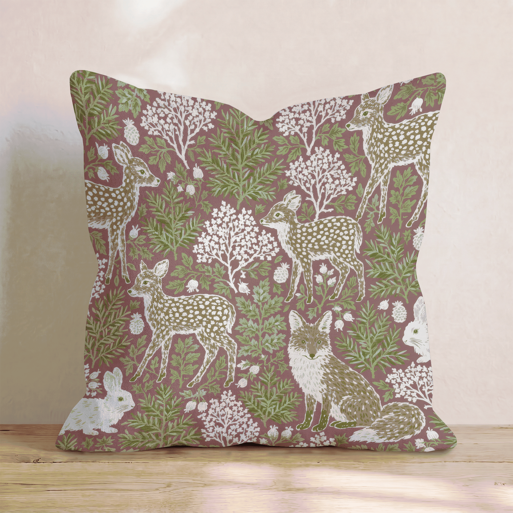 Christmas Woodland Throw Pillow - Hillcroft Home