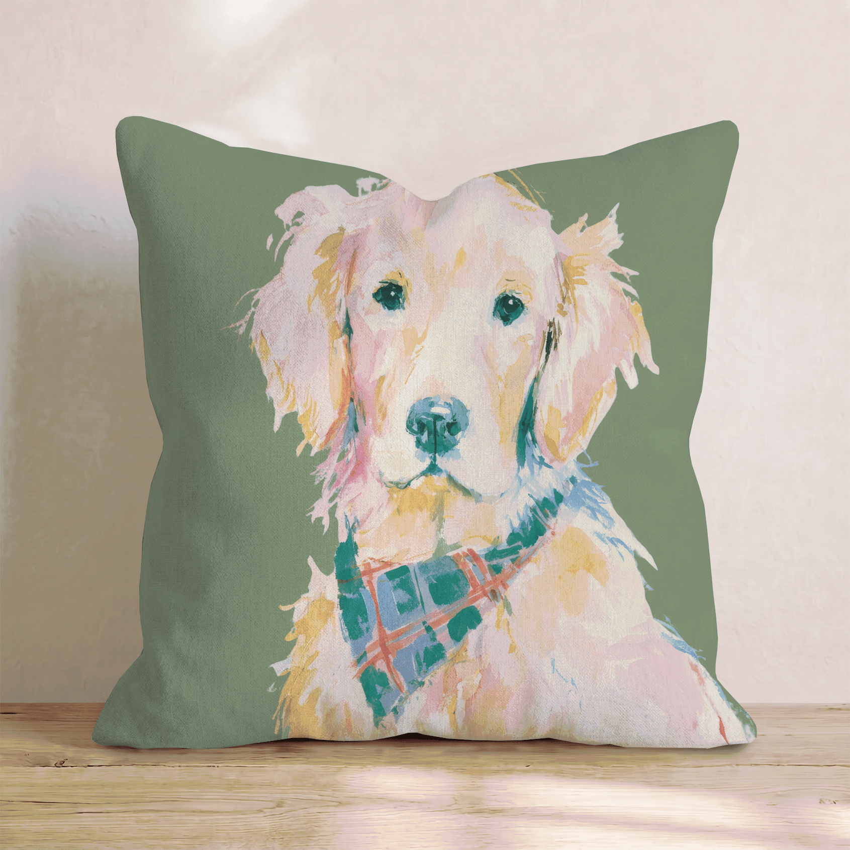 Christmasn Plaid Bandana Throw Pillow - Hillcroft Home