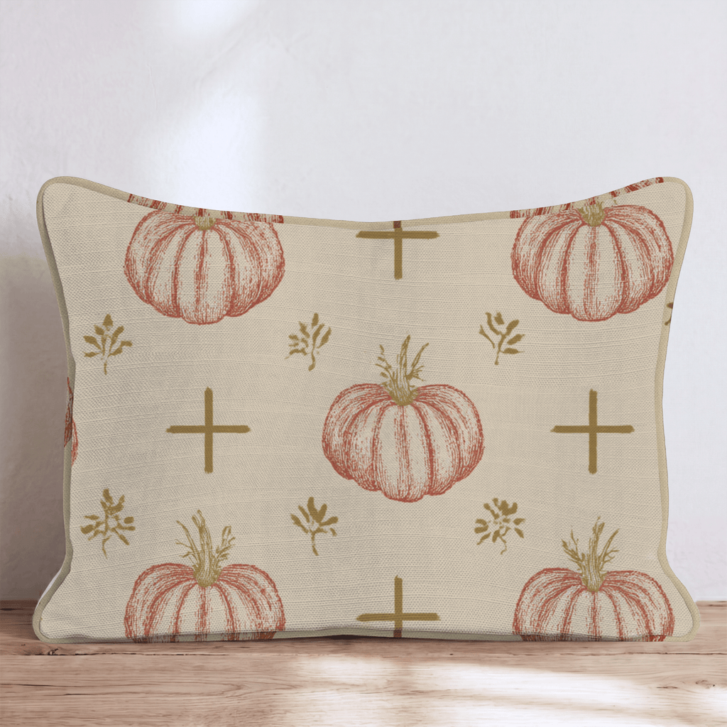 Church Pumpkin Patch Throw Pillow - Hillcroft Home