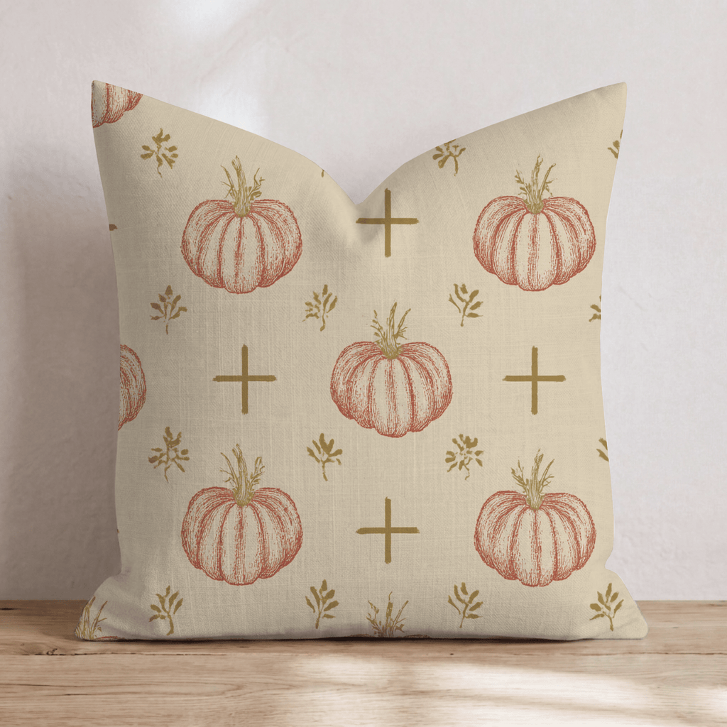 Church Pumpkin Patch Throw Pillow - Hillcroft Home