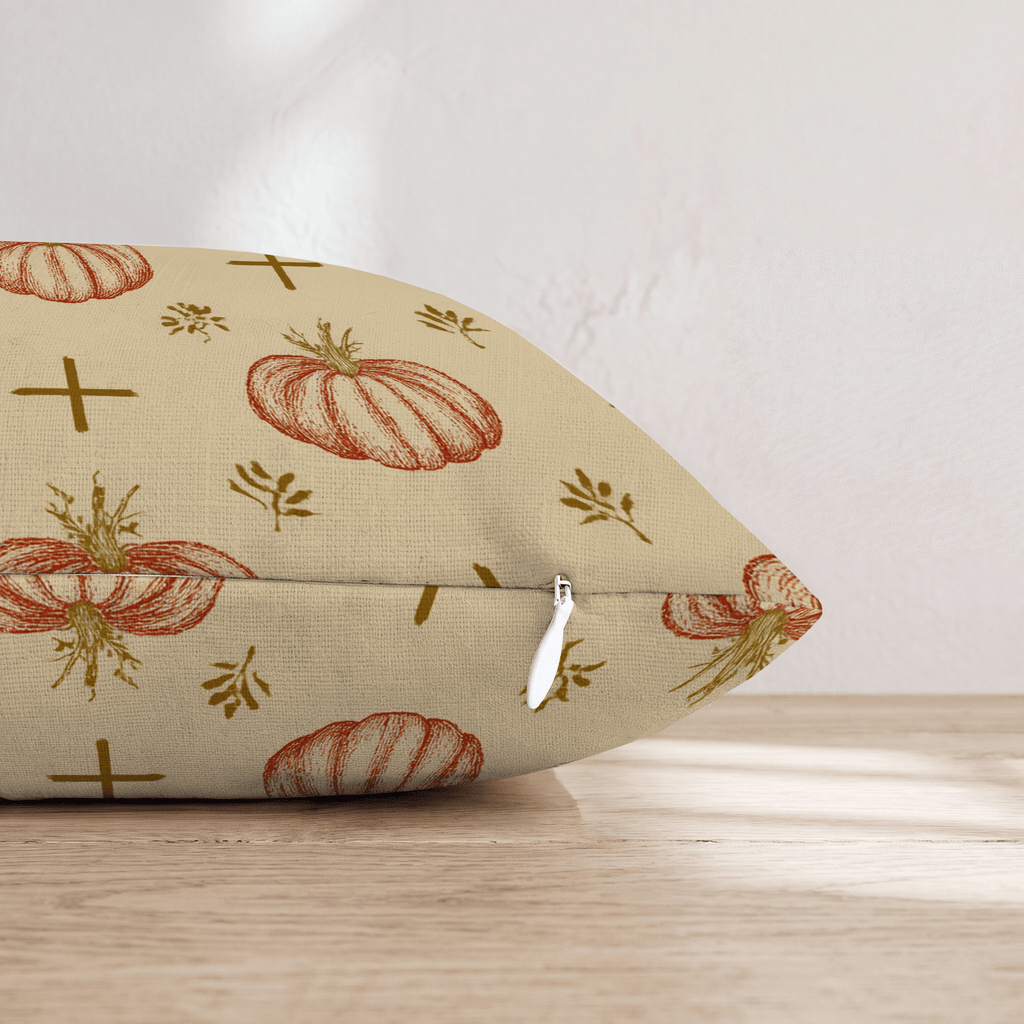 Church Pumpkin Patch Throw Pillow - Hillcroft Home
